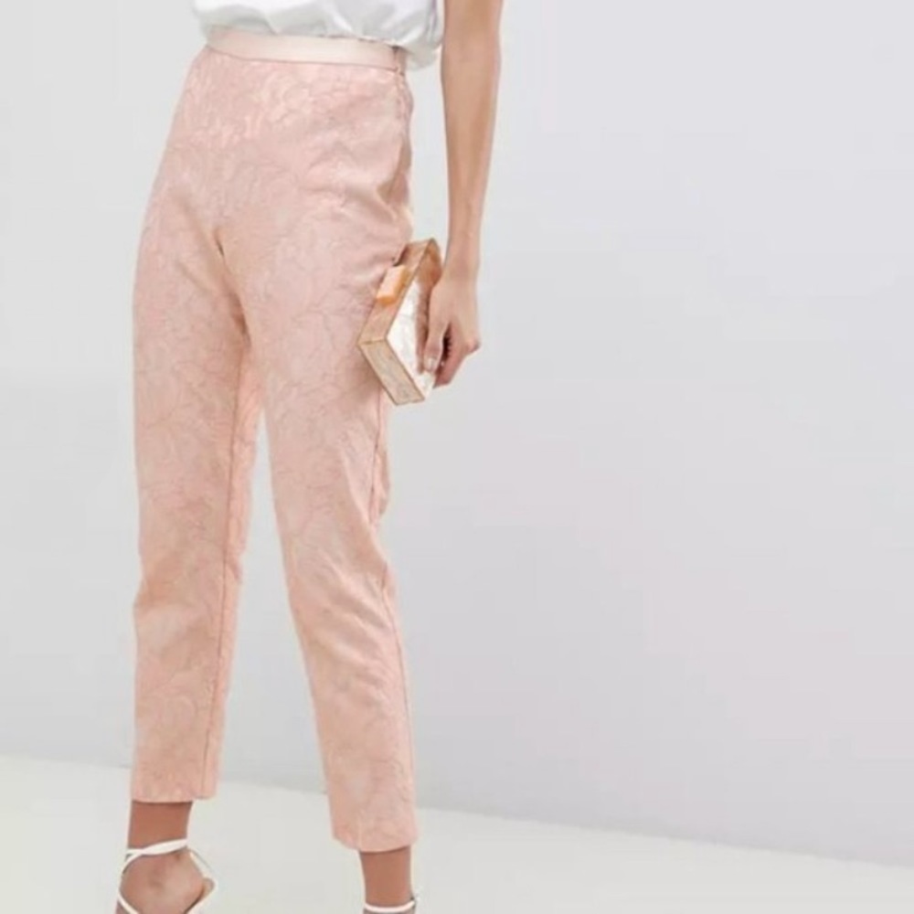 ASOS DESIGN tailored lace slim pants